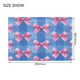 thumbnail image 4 of RMDQTR 16" × 24" Rectangle Shape Bathroom Rugs Plush Toilet Base Mat Soft Rugs Non Slip Absorbent Cute Pink Bows, 4 of 9