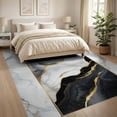 thumbnail image 3 of ODIKA 8'x10' Washable Area Rug Durable, Non-Slip Swirl Abstract Mineral Vein Streak Border Veined Streaks Flow for Living Room, Under Sectional, Family, 3 of 7