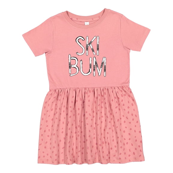 Inktastic Ski Bum Girls Toddler Dress
