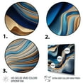 thumbnail image 3 of Designart Vibrant Blue And Gold Flow Art II Canvas Wall Art, 3 of 5