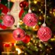 thumbnail image 3 of 12 Uds bolas de Navidad llamativas bolas colgantes de plástico inastillables para árbol de Navidad adornos para el hogar, 3 of 5