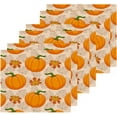 thumbnail image 3 of SKYSONIC Autumn Harvest Pumpkin Cotton Washcloths Set of 4, Highly Absorbent Soft Fingertip Towel for Bathroom, Gym, Hotel and Spa, 12 x 12 Inch, 3 of 7