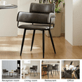 Dining Chairs MidCentury & Farmhouse Style Upholstered Leather Accent