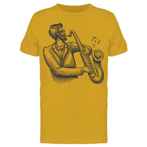 Musician Plays The Saxophone Tee Men's -Image by Shutterstock Men's T-shirt