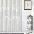 thumbnail image 2 of LONG Decorative Never Stop Dreaming Print - Easy Care Fabric Shower Curtain with Reinforced Buttonholes, for Bathroom Showers, Stalls, Bathtubs, Machine Washable - 72" x 84" - White/Light Gray, 2 of 6