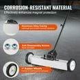 thumbnail image 4 of KFFKFF 50Lbs Rolling Magnetic Sweeper, Push-Style Magnetic Debris Collector, 24-inch Broad Magnetic Lawn Collector with Extendable Handle, Simplified Cleaning of Workshop Garage Yard, 4 of 9