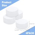 thumbnail image 5 of 4-Pack White Travel-Friendly Makeup Cotton Organizer: Compact PP Container with Secure Pressure Seal, Rounded Edges & Transparent Design for Cosmetic Pads, Cotton Balls, Toothpicks – Ideal for, 5 of 5