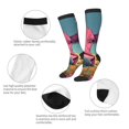 thumbnail image 6 of Lsque Pink Cow In Sunflower Field Printed Crew Socks Men's Women's LightWeight Thin Casual Calf Socks ,Knee High Socks,Cotton Socks, 6 of 9