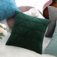 thumbnail image 6 of PiccoCasa 1 Pcs Velvet Throw Pillow Cover Cushion Cases Dark Green 16"x16", 6 of 8