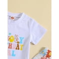 thumbnail image 4 of Inevnen Toddler Baby Girl 2nd 3rd 4th Birthday Outfit Two Groovy T-Shirt Tops Floral Flare Pants Summer Clothes Set, 4 of 8