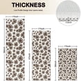 thumbnail image 4 of White Brown Sunflower Pattern Kitchen Rugs Sets Of 3,Kitchen Runner Rugs Non Skid Washable,Decorative Kitchen Floor Mats for Kitchen,Sink,Laundry,17"x30"+ 17"x47" + 17"x59", 4 of 6