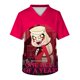 thumbnail image 1 of Hazbin Hotel Hombres de manga corta con cuello en V Impreso pecho bolsillo Top Khaki/M, 1 of 3