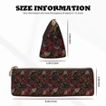 thumbnail image 4 of Naloa Fishbone Rose Print Leather Pencil Case - Portable Big Capacity Pencil Pouch Organizer Bag Stationery Bag for Work & Office Pencil Pen Case, 4 of 5