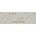 thumbnail image 2 of Dundee Deco Peel and Stick Self Adhesive Wallpaper Border - Modern Latte, Tan You Are Awesome, 15 ft x 7 in, 2 of 6