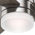 thumbnail image 5 of Hunter Fans 54" Exeter Ceiling Fan Brushed Nickel Light Gray Oak/Greyed Walnut Integrated LED Modern Design, 5 of 9