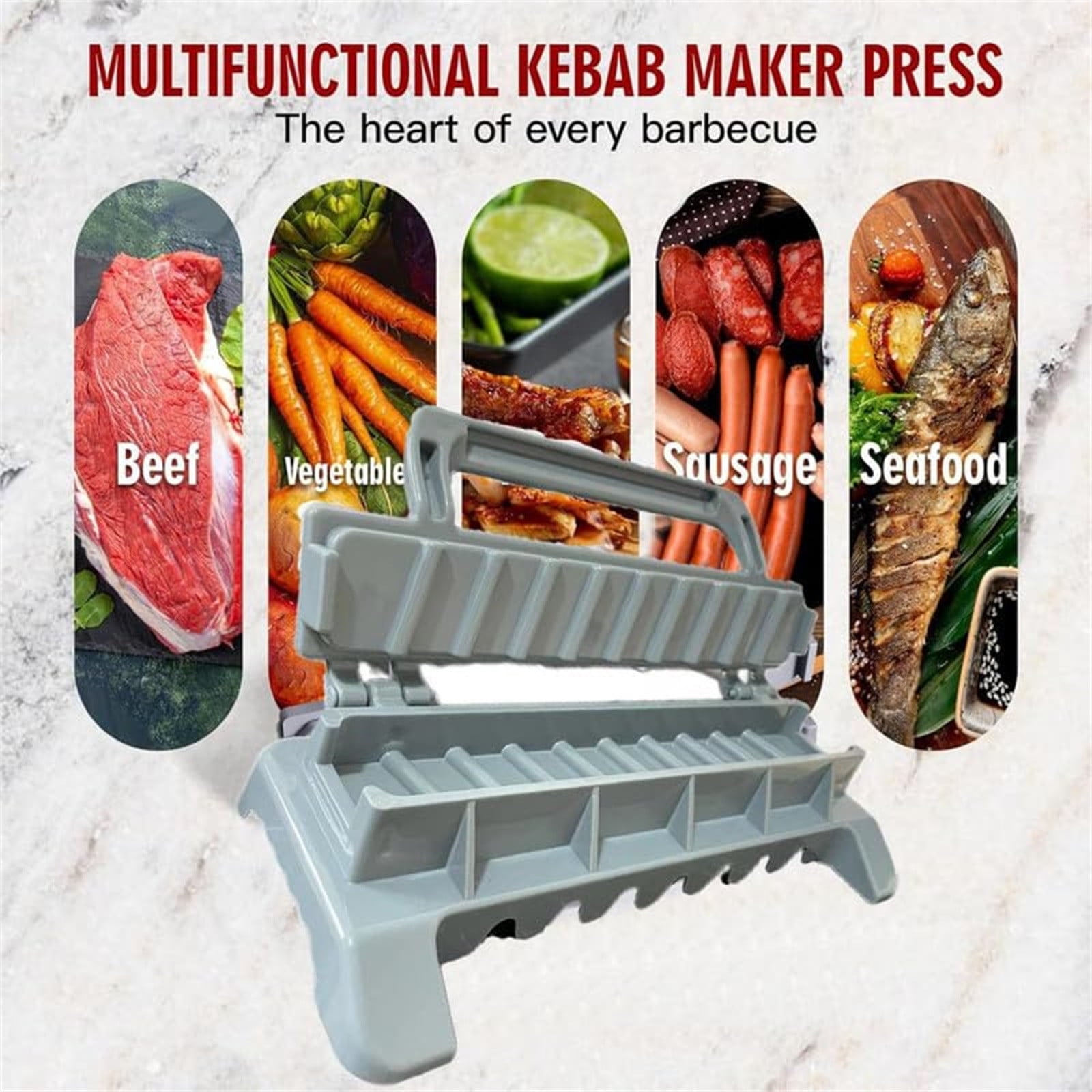 Portable Folding Barbecue Mould Skewer,Outdoor Barbecue Practical Tool Skewer