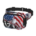 thumbnail image 2 of Zufioo Largemouth Bass Fish in USA Print Square Double Layer Waist Bag, Durable & Stylish Fanny Pack with Zippered Pockets and Adjustable Strap for Outdoor & Daily, 2 of 9