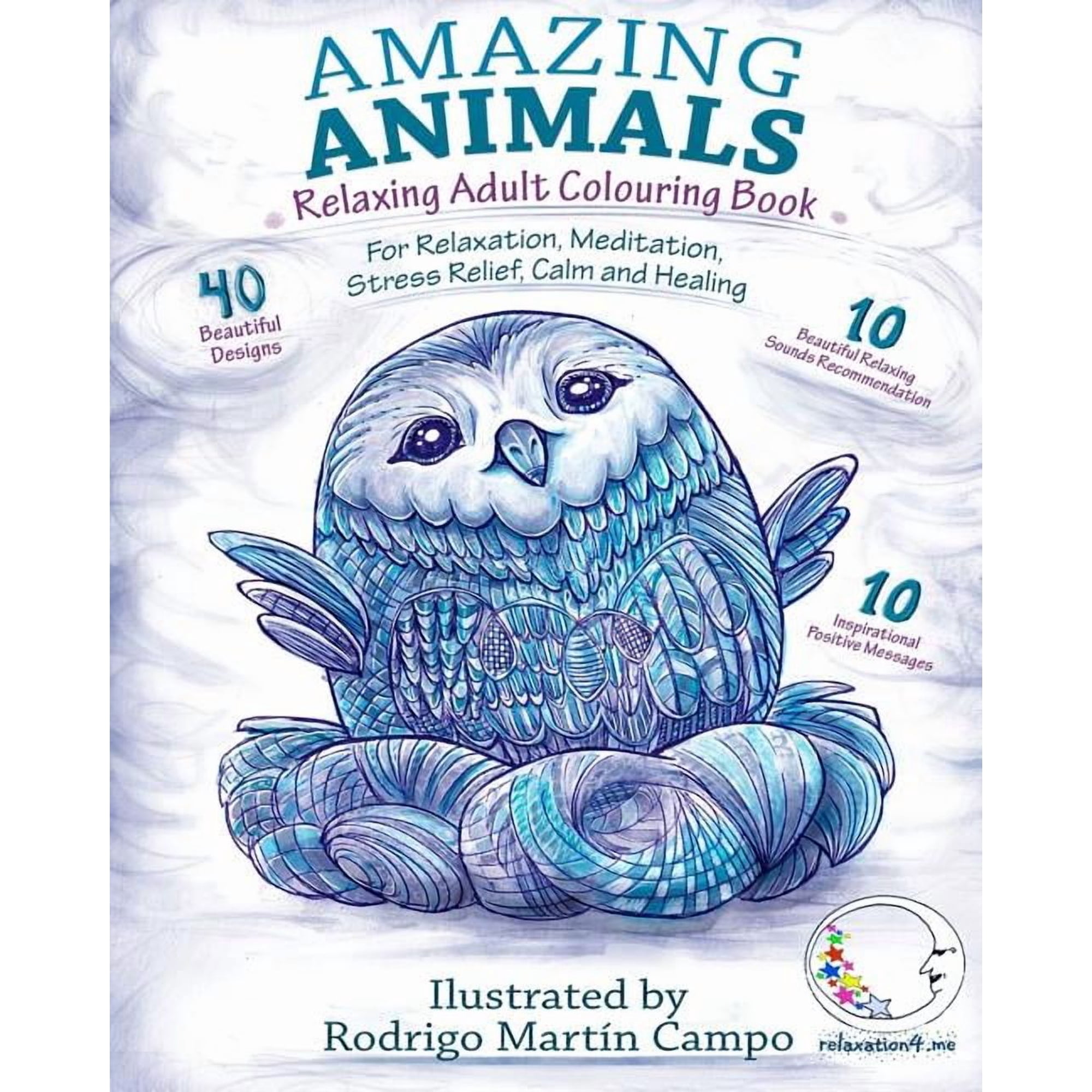 Zen Art Therapy with One Sided Mandala P RELAXING Adult Colouring Book: Amazing Animals - For Relaxation, Meditation, Stress Relief, Calm And Healing, (Paperback)