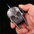 thumbnail image 2 of Skull Lighter - Windproof Metal Skull Design, Multifunctional, Refillable Adjustable Flame, Gift for Men, 2 of 5