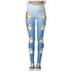 thumbnail image 4 of MKLEKYY Leggings deportivos push up para mujer, leggings para entrenamiento, leggings con estampado navideño, pantalones de bloques de color, leggings elásticos suaves 3694, 4 of 4