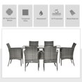 thumbnail image 4 of Outsunny Garden Dining Set with Cushions, Patio Conversation Furniture Set, 4 of 10
