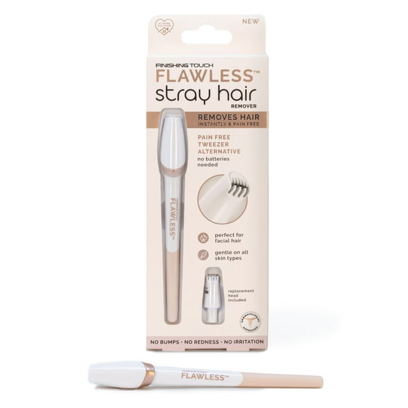 Finishing Touch Flawless Stray Hair Remover, Precise Micro-Blade Hair Removal Tool, Designed To Painlessly Cut Stray Hairs From Chin And Lips To Fingers And Toes, For All Skin Types