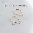 thumbnail image 2 of 12mm 20 GA 14K Rose Gold Filled Upside Down Hypoallergenic Lightweight Wire Teardrop Dangle Threader Huggie Hoops for Women (12mm Rose Gold Filled | 20 GA), 2 of 9