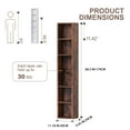 thumbnail image 3 of ALISENED 6 Cube Tall Skinny Bookcase, Narrow Organizer Shelf, Wood Corner Bookshelf, Storage Shelves, 3 of 7