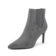 thumbnail image 1 of Dream Pairs Women's Fashion Stilettos High Heel Pointed Toe Ankle Boots KIZZY-1 LIGHT/GREY/SUEDE Size 8.5, 1 of 5