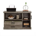 thumbnail image 4 of Pemberly Row Contemporary Engineered Wood Credenza in Pebble Pine/Brown, 4 of 6