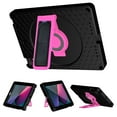 thumbnail image 2 of ELEHOLD for iPad 6th/5th Generation 9.7 inch Rugged Case, Heavy Duty Protection Hand Strap Built-in Kickstand Crossbody Shoulder Strap Shockproof Case for iPad 9.7 inch 6th/5th 2018/2017,Black/Rose, 2 of 10