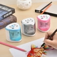 thumbnail image 2 of Multi-functional Automatic Electric Pencil Sharpener Battery Operated with 2 Holes(6-8mm / 9-12mm) for Home School Student Silver, 2 of 7