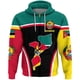 thumbnail image 2 of Sudadera con capucha y cremallera con estampado 3D de la bandera de Mozambique para hombre, ropa informal para niño, sudaderas con estampado de emblema nacional, abrigo africano, 2 of 4