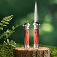thumbnail image 1 of weibbin Outdoor Self-weapon - High Hardness Mini Folding Knife Wooden Handle Portable Survival Tool, 1 of 5
