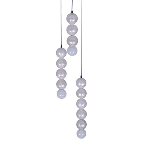 Kalco 522053MB Pearls 3 Light 14" Wide Multi Light Pendant - Black