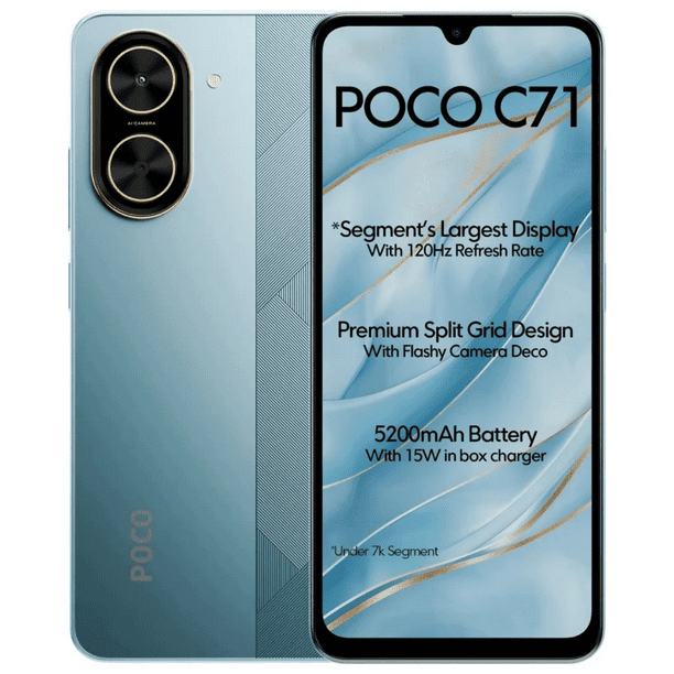 スマートフォン本体 POCO C71 Blue 3GB+3GB RAM 64GB ROM Smartphone Xiaomi Poco C71 3GB RAM 64GB Azul | Walmart en línea