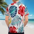thumbnail image 6 of High Quality Hawaiian Shirts for Men Short Sleeve Aloha Beach Shirt Floral Summer Casual Button Down Shirts Blouses 34G5JS, 6 of 7