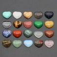 thumbnail image 6 of Natural Mixed Gemstone Heart Cabochon CAB Flatback Reiki Chakra Beads 15mm*18mm, 6 of 8