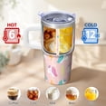 thumbnail image 6 of 20OZ Unicorn Cup with Ergonomic Handle and Straw Double Wall Stainless Steel Insulated Tumbler Coffee Mug Great Gifts for Women Mom Friends on Birthday Christmas Thanksgiving, 6 of 6