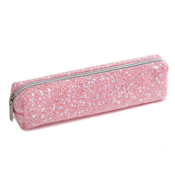 Estuche para lápices simple y elegante de tela Oxford con cremallera, estuche para brochas de maquillaje, estuche para lápices, 1 paquete, 21 * 6 cm