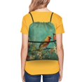 thumbnail image 4 of Naloa Retro Birds Drawstring Backpack String Bag Cinch Water Resistant for Gym Shopping Sport Yoga, 4 of 6