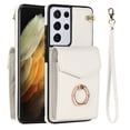 thumbnail image 1 of For Samsung Galaxy S23 Ultra/S23+/S23 Case Cover, Shockproof Leather Card Wallet Ring Stand Cover With Long Strap, 1 of 5