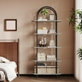 thumbnail image 1 of BeesClover 5-Tier Industrial Open Bookcase, Metal Frame Shelving Unit for Storage Organisation, 1 of 8