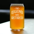 thumbnail image 2 of Bevvee Beer Can Pint Glass 16 oz Legend Has Retired Retirement Gifts Beer Glasses, 2 of 4