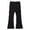d-617Black118, variant on Kids Micro Flare Pants Girls Stretch Outer Layer Leggings Leisure Solid Color Daliy Leisure Slacks Trousers