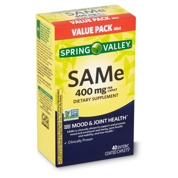Spring Valley SAMe Dietary Supplement Value Pack, 400 mg, 40 count