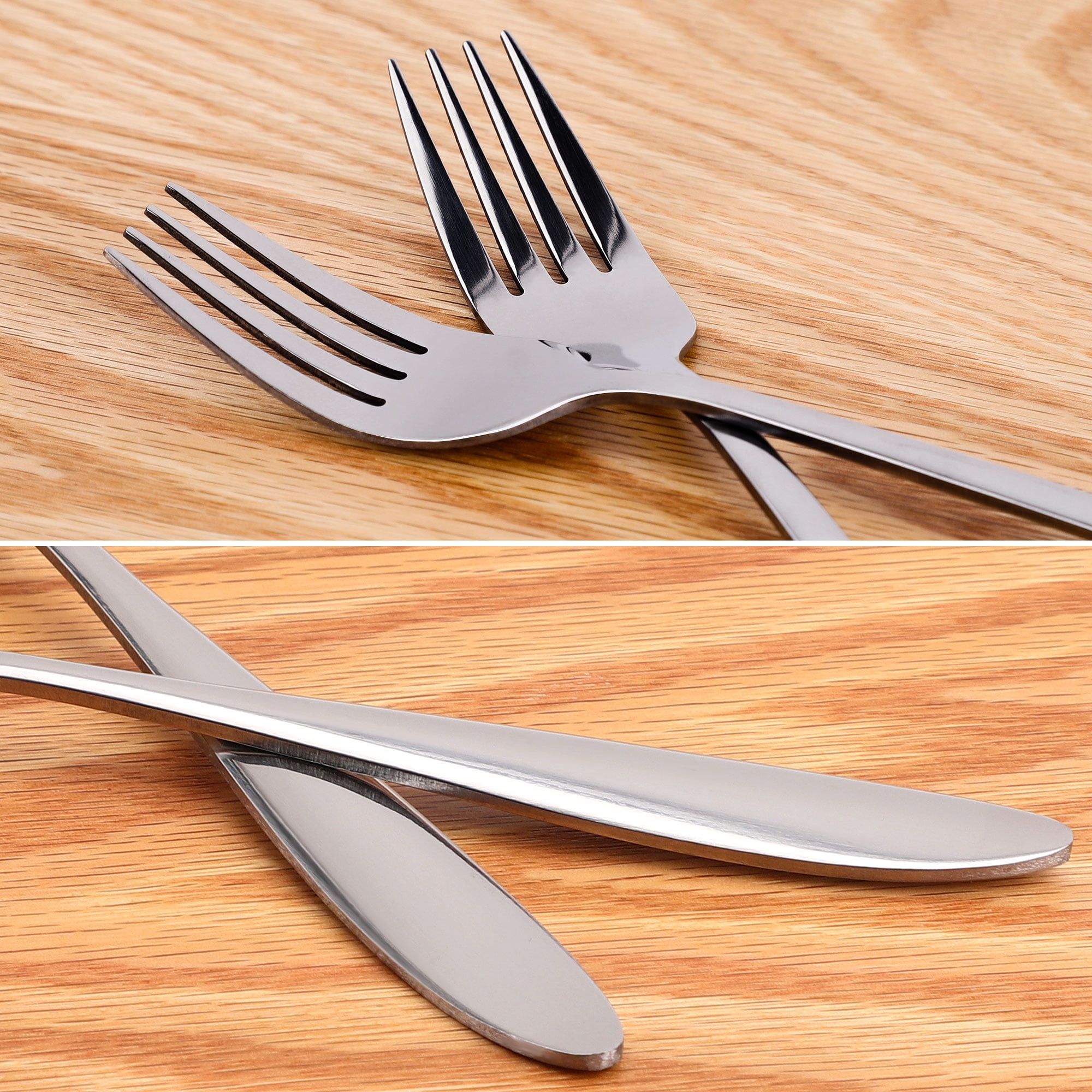 Unique Bargains Dinner Forks Set of 12 Stainless Steel Forks 8 Inches Length