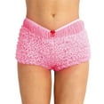thumbnail image 1 of TINZ Women Lace Mini Skirt Low Rise Micro Skirt Asymmetrical Ruffle Hem Flared Lingerie Short Skirts Summer Pants Suits for Women Casual Summer Pants Pants Women Casual Figure Flattering, 1 of 4
