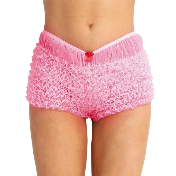Women Lace Mini Skirt Low Rise Micro Skirt Asymmetrical Ruffle Hem Flared Lingerie Short Skirts