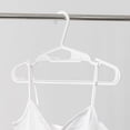 thumbnail image 2 of IRIS Clothes Hangers, Durable Flexible Plastic Hangers with Shoulder Grooves & Accessory Hooks, White, 50 Pack, 2 of 6